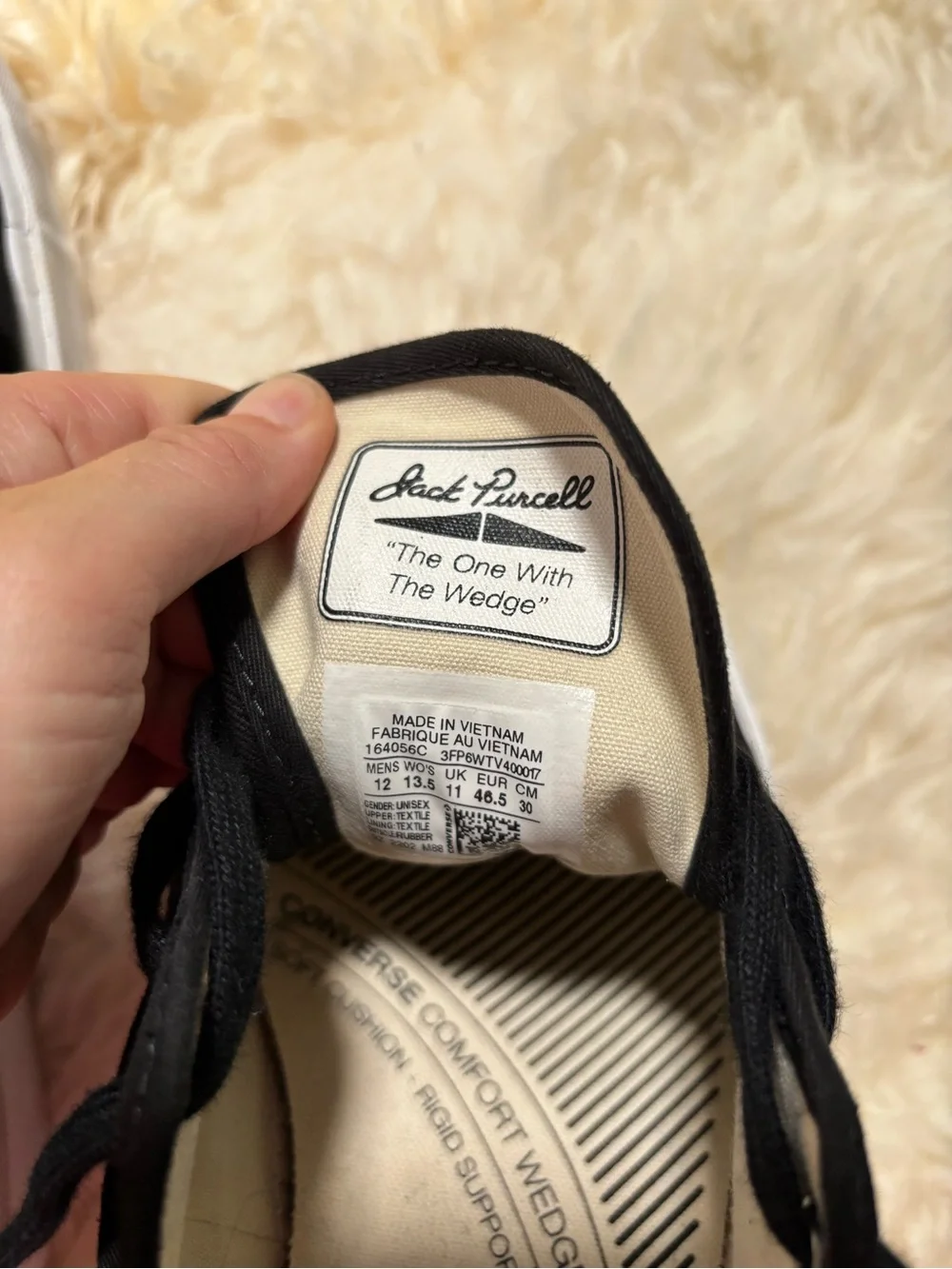 Converse Black and White Low-Top Canvas Sneakers - Picture 6 of 7